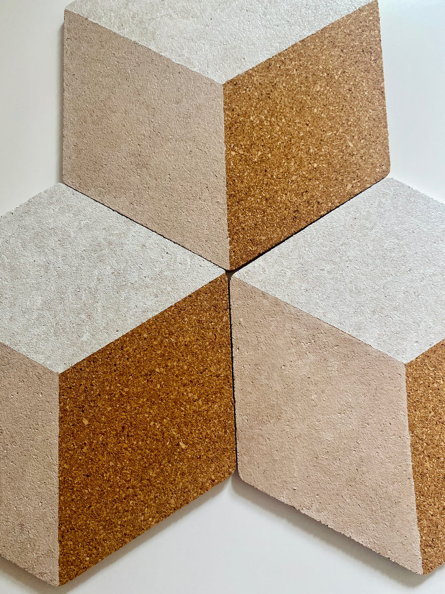 Hexagonal Cork Wall Tiles