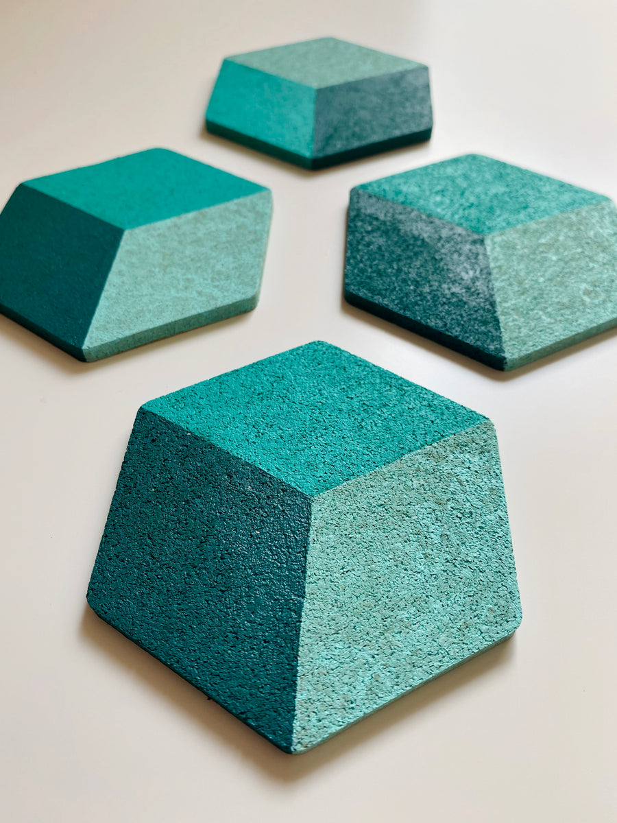 Hexagon Pin Display Cork Board Trivet Teal – anchortwentyfour